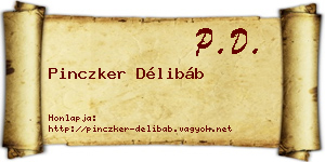 Pinczker Délibáb névjegykártya